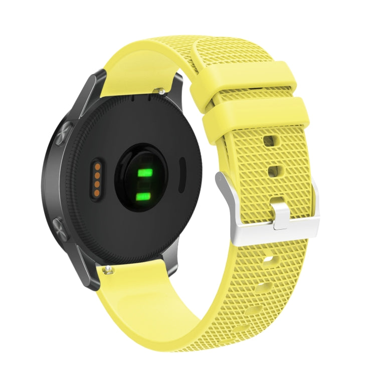 Cinturino per orologio in silicone con fibbia in argento butterato per Huawei Watch / Samsung Galaxy Watch, 20mm, 22mm
