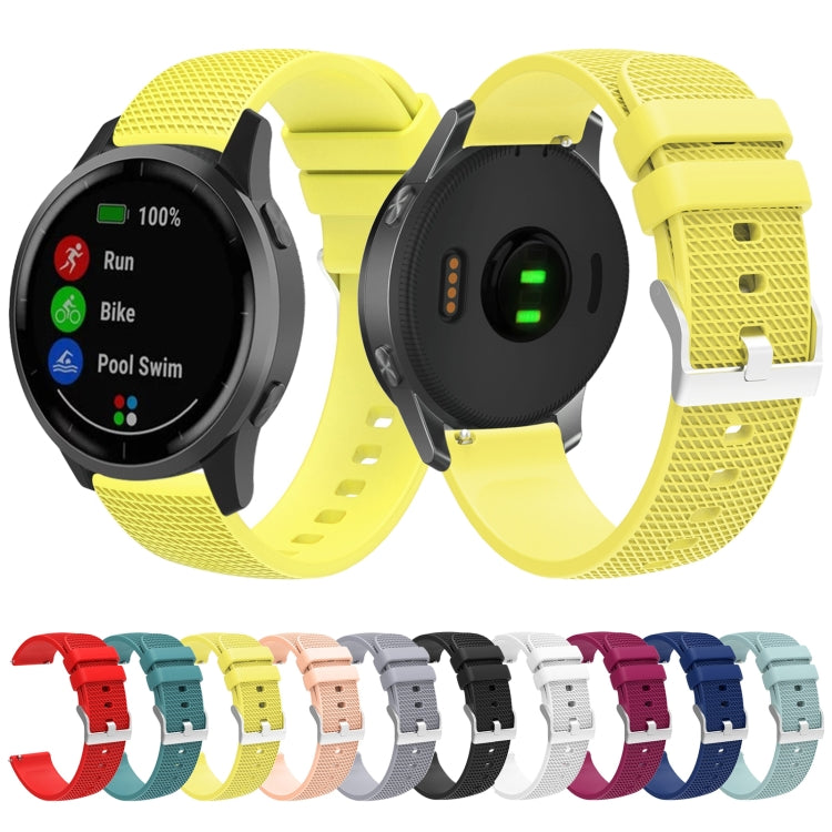 Cinturino per orologio in silicone con fibbia in argento butterato per Huawei Watch / Samsung Galaxy Watch, 20mm, 22mm
