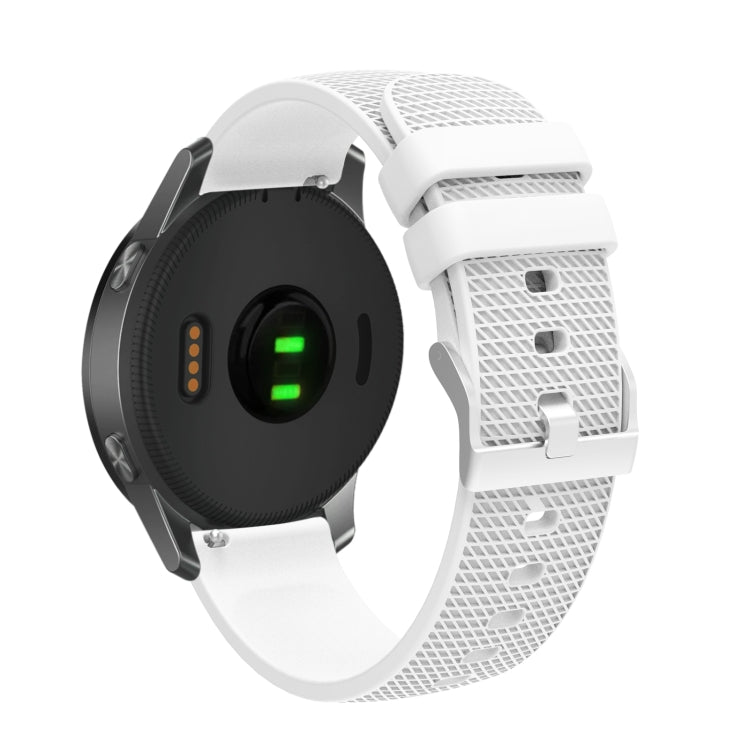 Cinturino per orologio in silicone con fibbia in argento butterato per Huawei Watch / Samsung Galaxy Watch, 20mm, 22mm
