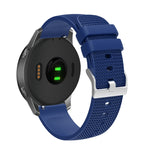 Cinturino per orologio in silicone con fibbia in argento butterato per Huawei Watch / Samsung Galaxy Watch, 20mm, 22mm