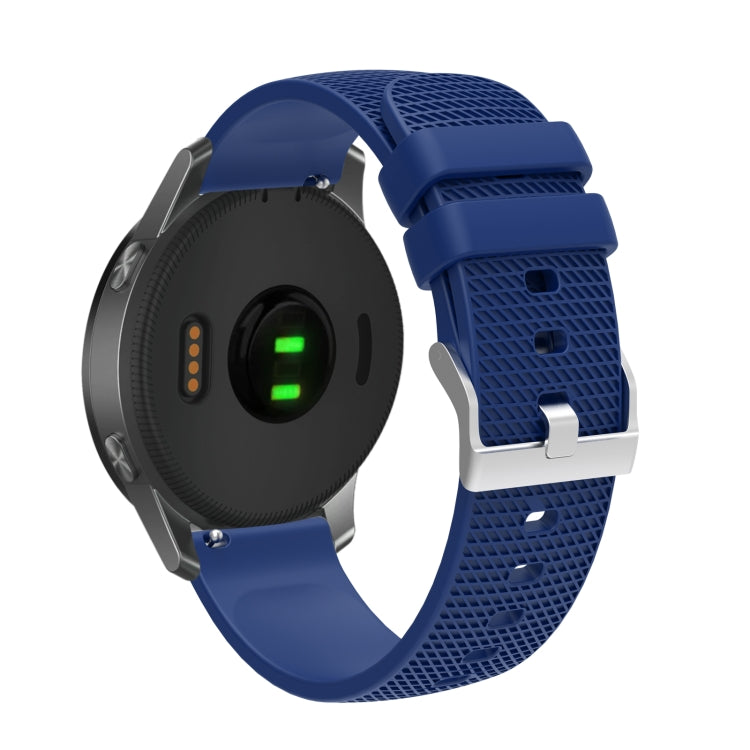 Cinturino per orologio in silicone con fibbia in argento butterato per Huawei Watch / Samsung Galaxy Watch, 20mm, 22mm