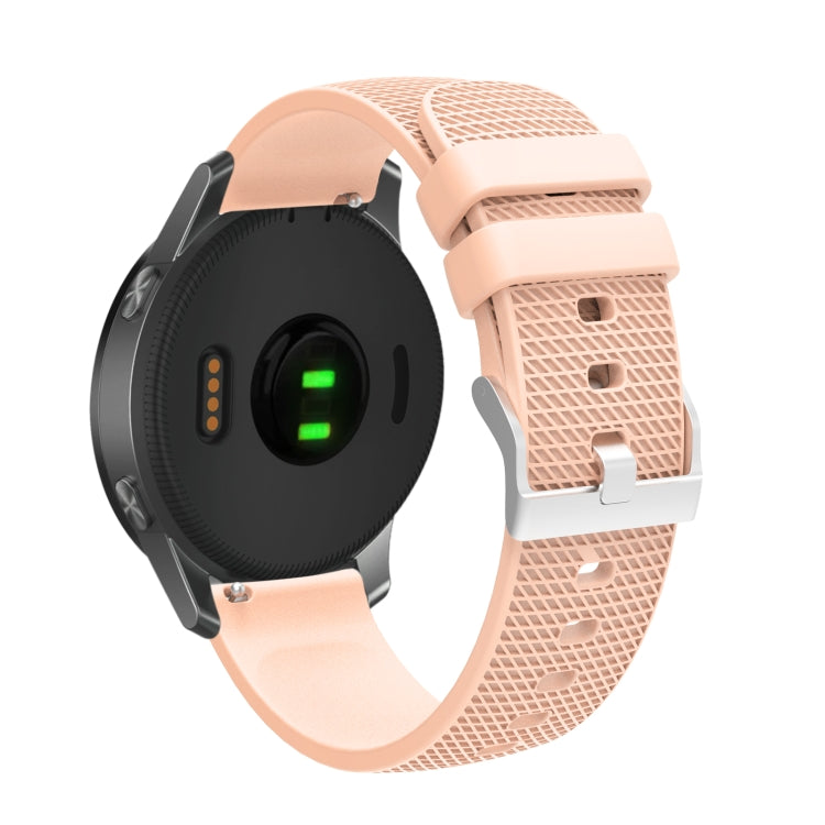 Cinturino per orologio in silicone con fibbia in argento butterato per Huawei Watch / Samsung Galaxy Watch, 20mm, 22mm