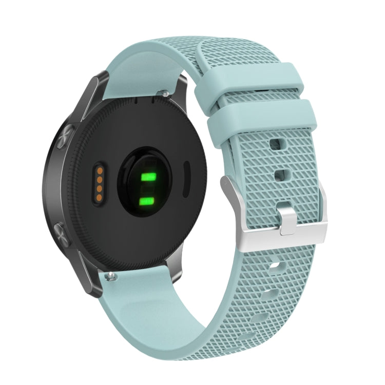 Cinturino per orologio in silicone con fibbia in argento butterato per Huawei Watch / Samsung Galaxy Watch, 20mm, 22mm