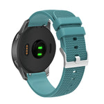 Cinturino per orologio in silicone con fibbia in argento butterato per Huawei Watch / Samsung Galaxy Watch, 20mm, 22mm