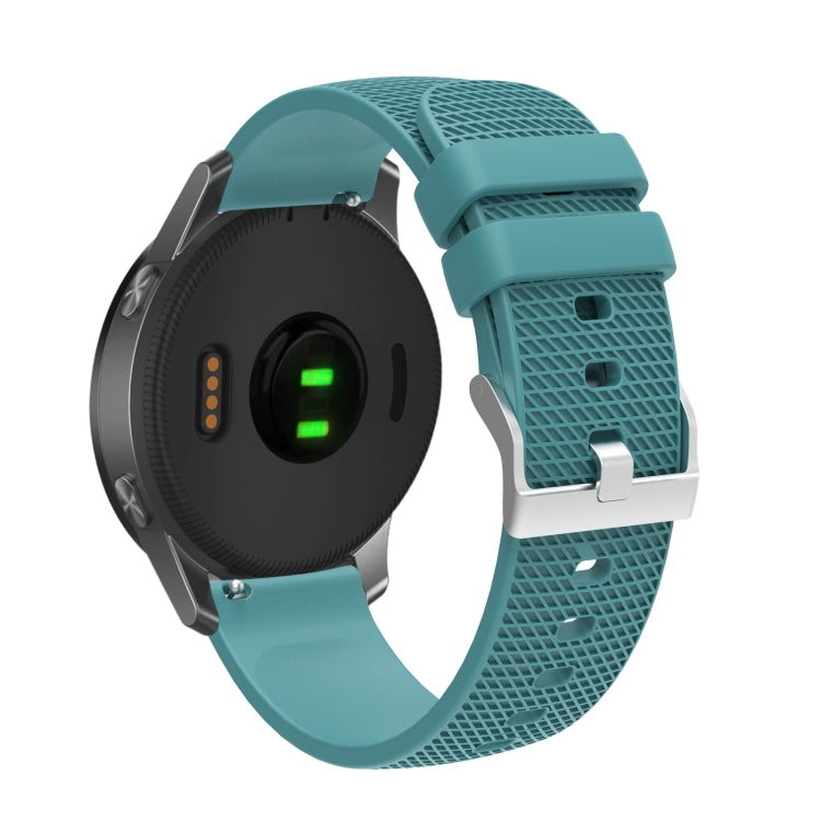 Cinturino per orologio in silicone con fibbia in argento butterato per Huawei Watch / Samsung Galaxy Watch, 20mm, 22mm
