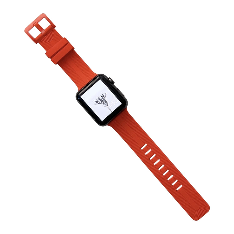 Cinturino in silicone con filo per la serie Apple Watch, 7 41mm / 6&SE&5&4 40mm / 3&2&1 38mm, 7 45mm / 6&SE&5&4 44mm / 3&2&1 42mm