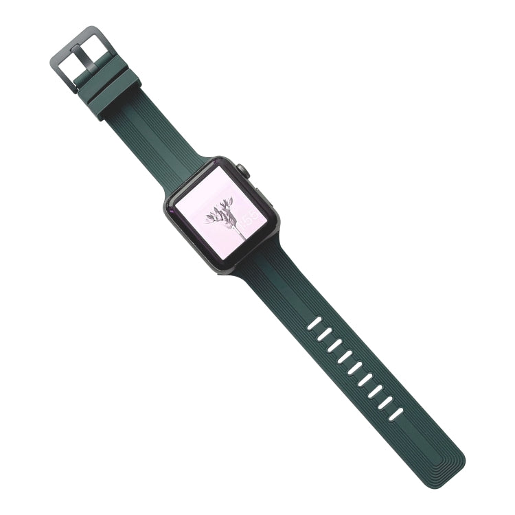 Cinturino in silicone con filo per la serie Apple Watch, 7 41mm / 6&SE&5&4 40mm / 3&2&1 38mm, 7 45mm / 6&SE&5&4 44mm / 3&2&1 42mm