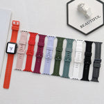 Cinturino in silicone con filo per la serie Apple Watch, 7 41mm / 6&SE&5&4 40mm / 3&2&1 38mm, 7 45mm / 6&SE&5&4 44mm / 3&2&1 42mm
