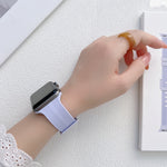 Cinturino in silicone con filo per la serie Apple Watch, 7 41mm / 6&SE&5&4 40mm / 3&2&1 38mm, 7 45mm / 6&SE&5&4 44mm / 3&2&1 42mm