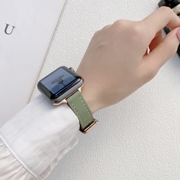 Cinturino in pelle liscia per Apple Watch 38-45mm