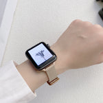 Cinturino in pelle liscia per Apple Watch 38-45mm