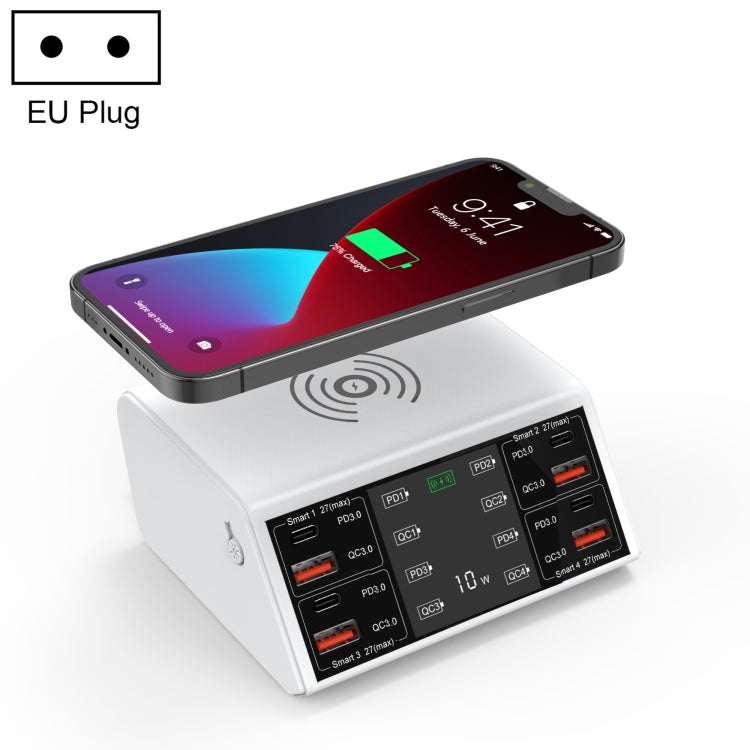 Caricabatterie 9 in 1 100W con 4 USB-C PD e wireless