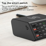 Caricabatterie 9 in 1 100W con 4 USB-C PD e wireless