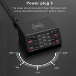 Caricabatterie 9 in 1 100W con 4 USB-C PD e wireless