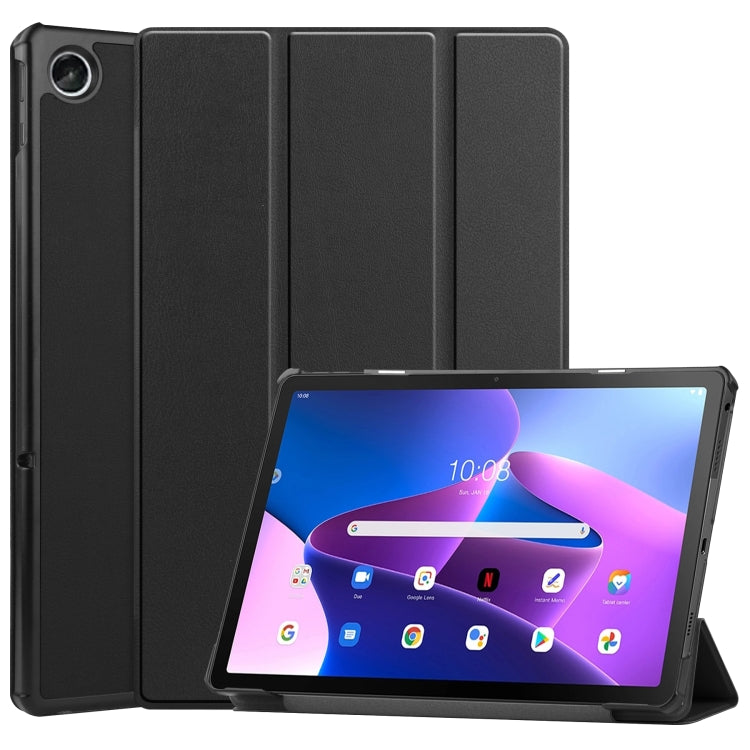 Custodia per tablet in pelle intelligente con supporto a 3 pieghe Custer Texture, For Lenovo Tab M10 Plus 10.6 3rd Gen 2022