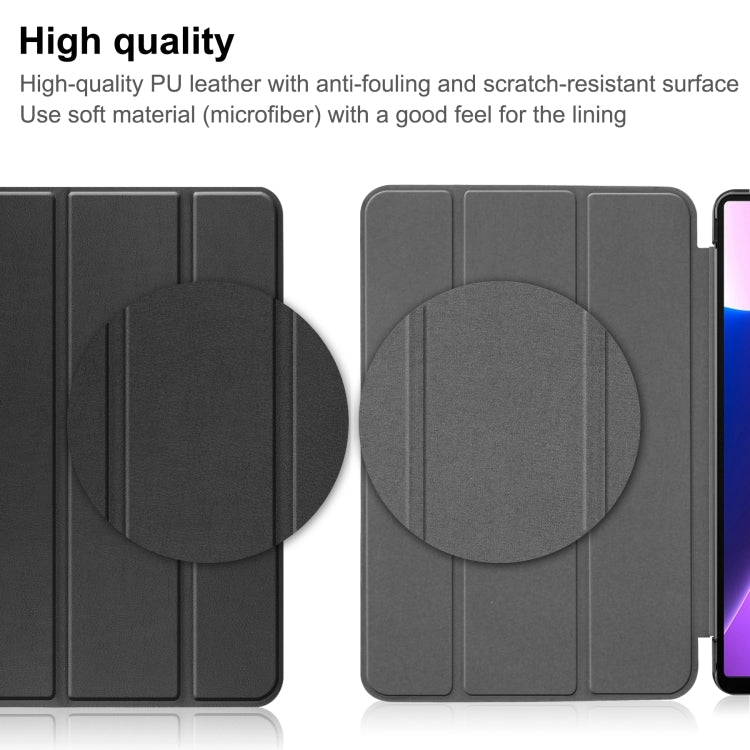 Custodia per tablet in pelle intelligente con supporto a 3 pieghe Custer Texture, For Lenovo Tab M10 Plus 10.6 3rd Gen 2022