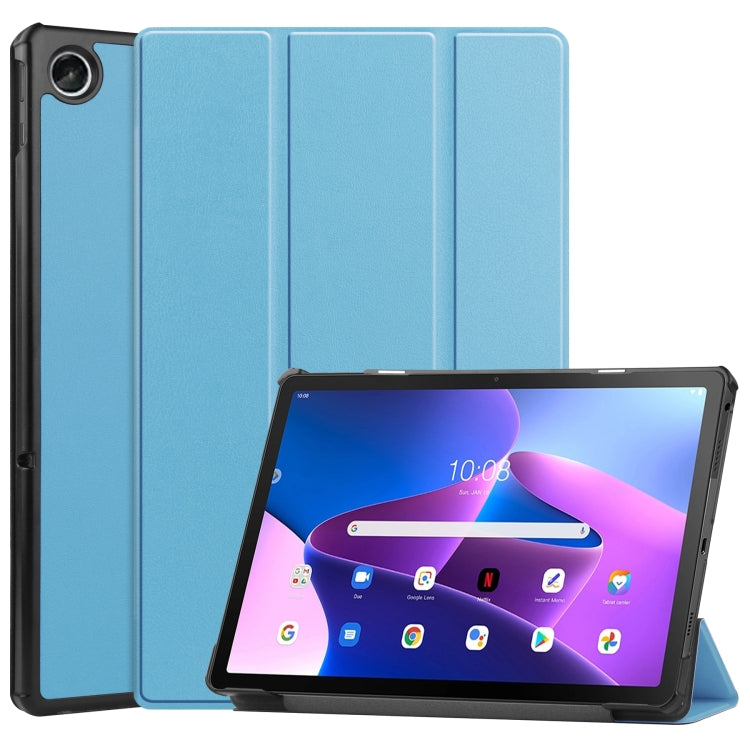 Custodia per tablet in pelle intelligente con supporto a 3 pieghe Custer Texture, For Lenovo Tab M10 Plus 10.6 3rd Gen 2022