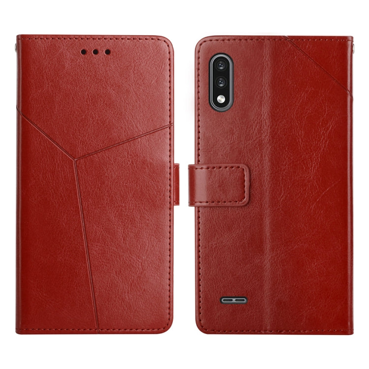 Custodia per telefono in pelle flip orizzontale con cuciture a Y, For LG K22, For LG K42, For LG K52 / K62, For LG Velvet 2 Pro