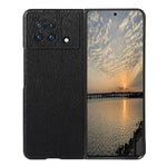 Custodia per telefono in PU con struttura in legno, For vivo X Fold Precise Hole