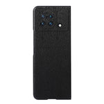 Custodia per telefono in PU con struttura in legno, For vivo X Fold Precise Hole