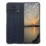 Custodia per telefono in PU con struttura in legno, For vivo X Fold Precise Hole