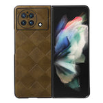 Custodia per telefono in PU scozzese intrecciata, For vivo X Fold Precise Hole, For vivo X Note