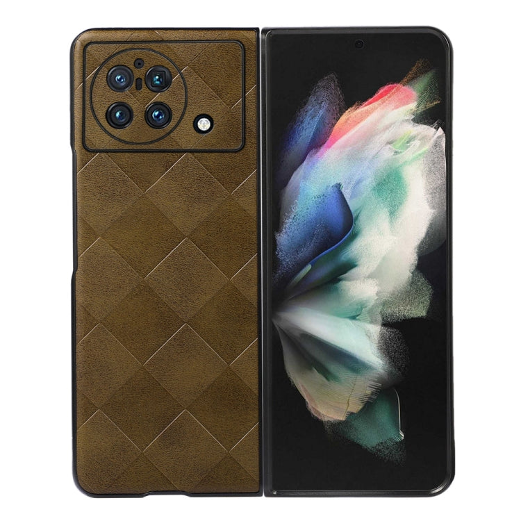 Custodia per telefono in PU scozzese intrecciata, For vivo X Fold Precise Hole, For vivo X Note