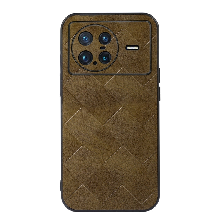 Custodia per telefono in PU scozzese intrecciata, For vivo X Fold Precise Hole, For vivo X Note
