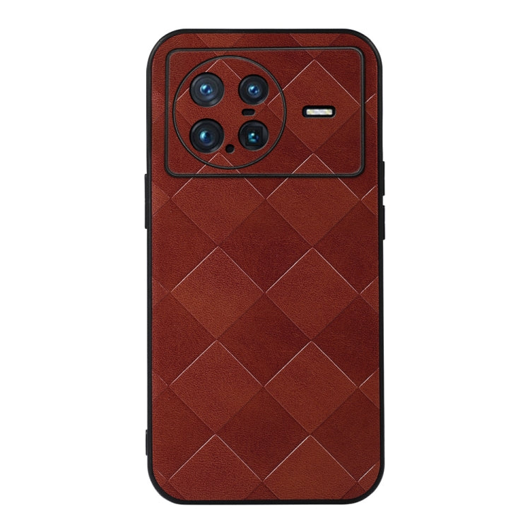 Custodia per telefono in PU scozzese intrecciata, For vivo X Fold Precise Hole, For vivo X Note