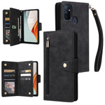 Rivetto Fibbia 9 carte Custodia per telefono in pelle a tre pieghe, For OnePlus Nord N100, For OnePlus 7, For OnePlus 7 Pro, For OnePlus 7T