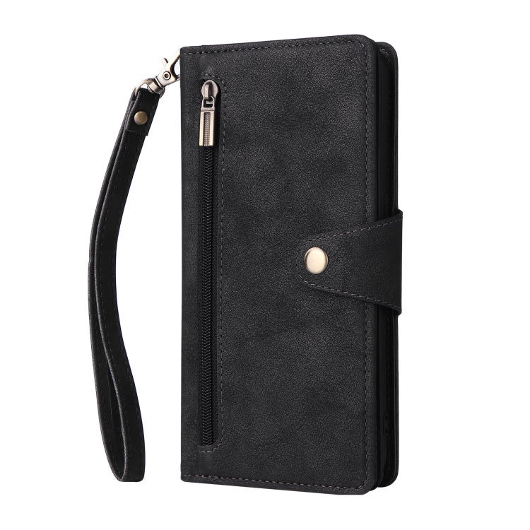 Rivetto Fibbia 9 carte Custodia per telefono in pelle a tre pieghe, For OnePlus Nord N100, For OnePlus 7, For OnePlus 7 Pro, For OnePlus 7T