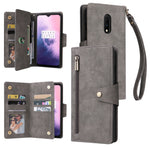 Rivetto Fibbia 9 carte Custodia per telefono in pelle a tre pieghe, For OnePlus Nord N100, For OnePlus 7, For OnePlus 7 Pro, For OnePlus 7T