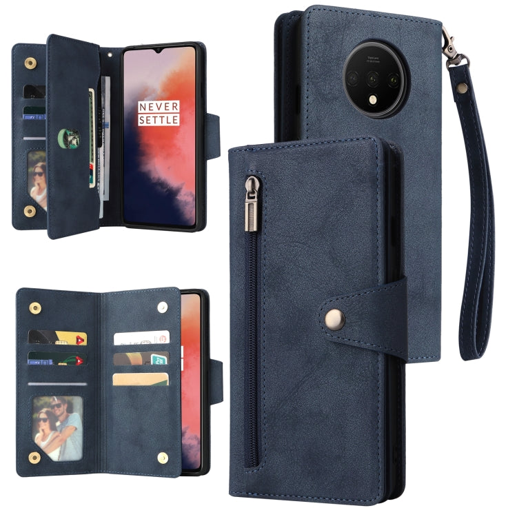 Rivetto Fibbia 9 carte Custodia per telefono in pelle a tre pieghe, For OnePlus Nord N100, For OnePlus 7, For OnePlus 7 Pro, For OnePlus 7T