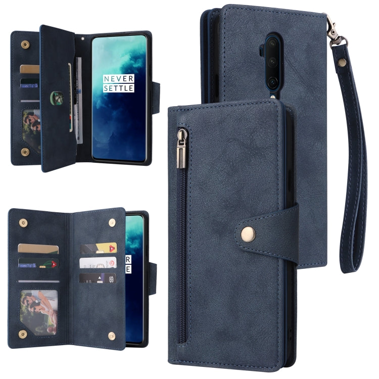 Rivetto Fibbia 9 carte Custodia per telefono in pelle a tre pieghe, For OnePlus 7T Pro, For OnePlus 8, For OnePlus 8 Pro, For OnePlus Nord