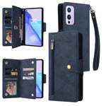 Rivetto Fibbia 9 carte Custodia per telefono in pelle a tre pieghe, For OnePlus 9, For OnePlus 9 Pro, For OnePlus Nord 2