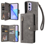 Rivetto Fibbia 9 carte Custodia per telefono in pelle a tre pieghe, For OnePlus 9, For OnePlus 9 Pro, For OnePlus Nord 2