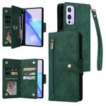 Rivetto Fibbia 9 carte Custodia per telefono in pelle a tre pieghe, For OnePlus 9, For OnePlus 9 Pro, For OnePlus Nord 2