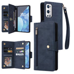 Rivetto Fibbia 9 carte Custodia per telefono in pelle a tre pieghe, For OnePlus 9, For OnePlus 9 Pro, For OnePlus Nord 2