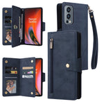 Rivetto Fibbia 9 carte Custodia per telefono in pelle a tre pieghe, For OnePlus 9, For OnePlus 9 Pro, For OnePlus Nord 2