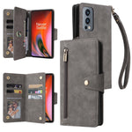 Rivetto Fibbia 9 carte Custodia per telefono in pelle a tre pieghe, For OnePlus 9, For OnePlus 9 Pro, For OnePlus Nord 2
