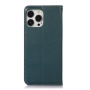 KHAZNEH Custodia per telefono in pelle di vacchetta con strato superiore nappa, For iPhone 13 Pro, For iPhone 13 Pro Max, For iPhone 12 Pro Max