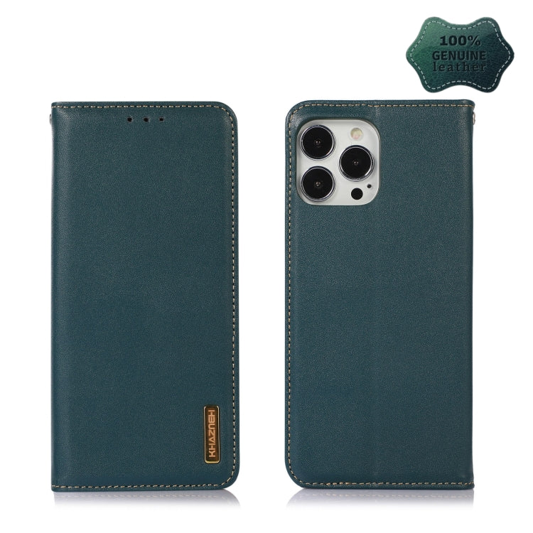 KHAZNEH Custodia per telefono in pelle di vacchetta con strato superiore nappa, For iPhone 13 Pro, For iPhone 13 Pro Max, For iPhone 12 Pro Max