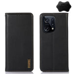 KHAZNEH Custodia per telefono in pelle di vacchetta con strato superiore nappa, For OPPO A96 5G CN Version / Reno7 Z 5G, For OPPO Find X5 5G, For OPPO Find X5 Pro 5G, For OPPO Realme 9 Pro+, For OPPO Realme 9 Pro, For OPPO Realme 9i/A36 4G/A76 4G/A96 4...