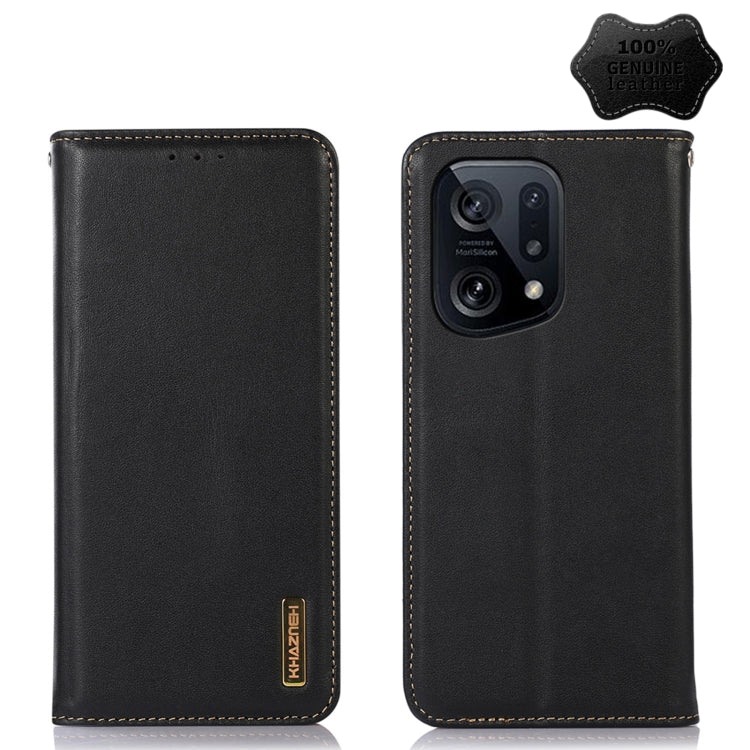 KHAZNEH Custodia per telefono in pelle di vacchetta con strato superiore nappa, For OPPO A96 5G CN Version / Reno7 Z 5G, For OPPO Find X5 5G, For OPPO Find X5 Pro 5G, For OPPO Realme 9 Pro+, For OPPO Realme 9 Pro, For OPPO Realme 9i/A36 4G/A76 4G/A96 4...
