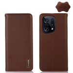 KHAZNEH Custodia per telefono in pelle di vacchetta con strato superiore nappa, For OPPO A96 5G CN Version / Reno7 Z 5G, For OPPO Find X5 5G, For OPPO Find X5 Pro 5G, For OPPO Realme 9 Pro+, For OPPO Realme 9 Pro, For OPPO Realme 9i/A36 4G/A76 4G/A96 4...