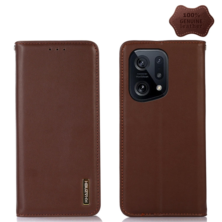KHAZNEH Custodia per telefono in pelle di vacchetta con strato superiore nappa, For OPPO A96 5G CN Version / Reno7 Z 5G, For OPPO Find X5 5G, For OPPO Find X5 Pro 5G, For OPPO Realme 9 Pro+, For OPPO Realme 9 Pro, For OPPO Realme 9i/A36 4G/A76 4G/A96 4...