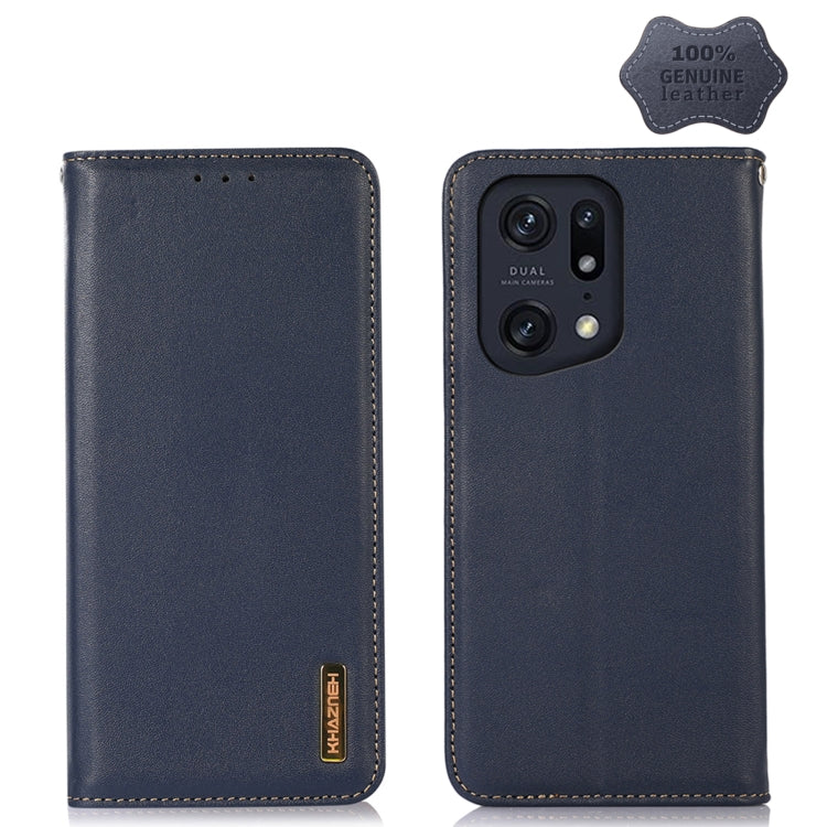 KHAZNEH Custodia per telefono in pelle di vacchetta con strato superiore nappa, For OPPO A96 5G CN Version / Reno7 Z 5G, For OPPO Find X5 5G, For OPPO Find X5 Pro 5G, For OPPO Realme 9 Pro+, For OPPO Realme 9 Pro, For OPPO Realme 9i/A36 4G/A76 4G/A96 4...