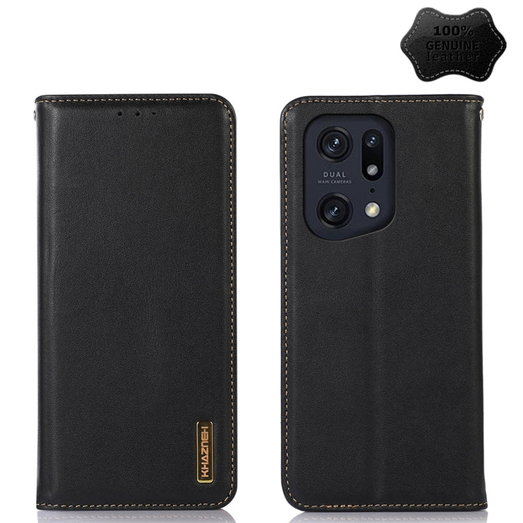 KHAZNEH Custodia per telefono in pelle di vacchetta con strato superiore nappa, For OPPO A96 5G CN Version / Reno7 Z 5G, For OPPO Find X5 5G, For OPPO Find X5 Pro 5G, For OPPO Realme 9 Pro+, For OPPO Realme 9 Pro, For OPPO Realme 9i/A36 4G/A76 4G/A96 4...