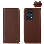 KHAZNEH Custodia per telefono in pelle di vacchetta con strato superiore nappa, For OPPO A96 5G CN Version / Reno7 Z 5G, For OPPO Find X5 5G, For OPPO Find X5 Pro 5G, For OPPO Realme 9 Pro+, For OPPO Realme 9 Pro, For OPPO Realme 9i/A36 4G/A76 4G/A96 4...