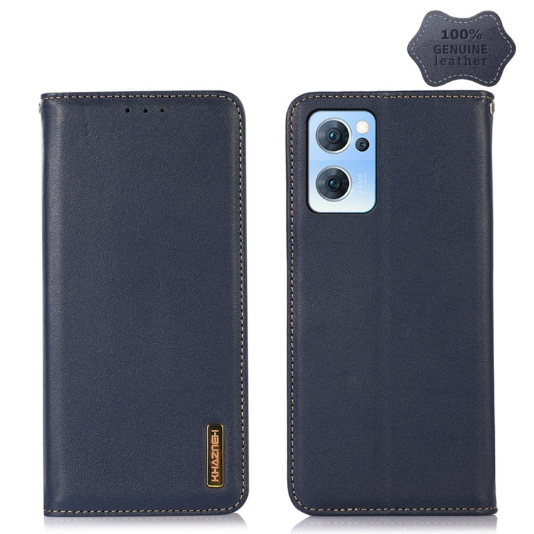 KHAZNEH Custodia per telefono in pelle di vacchetta con strato superiore nappa, For OPPO A96 5G CN Version / Reno7 Z 5G, For OPPO Find X5 5G, For OPPO Find X5 Pro 5G, For OPPO Realme 9 Pro+, For OPPO Realme 9 Pro, For OPPO Realme 9i/A36 4G/A76 4G/A96 4...